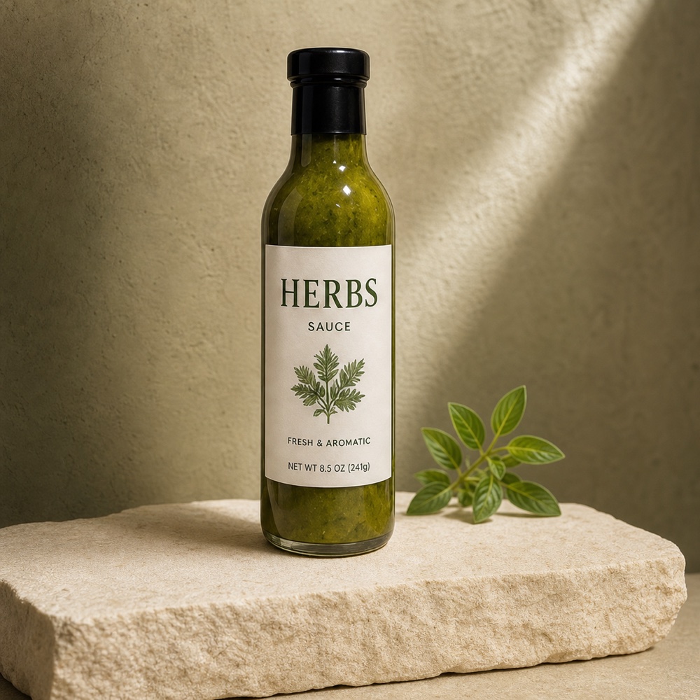 Generated herb packaging ad